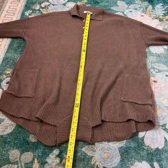 Talulah sweater Romper Playsuit Large Brown Ribbed Knit One Piece Long Sleeve - Picture 13 of 16